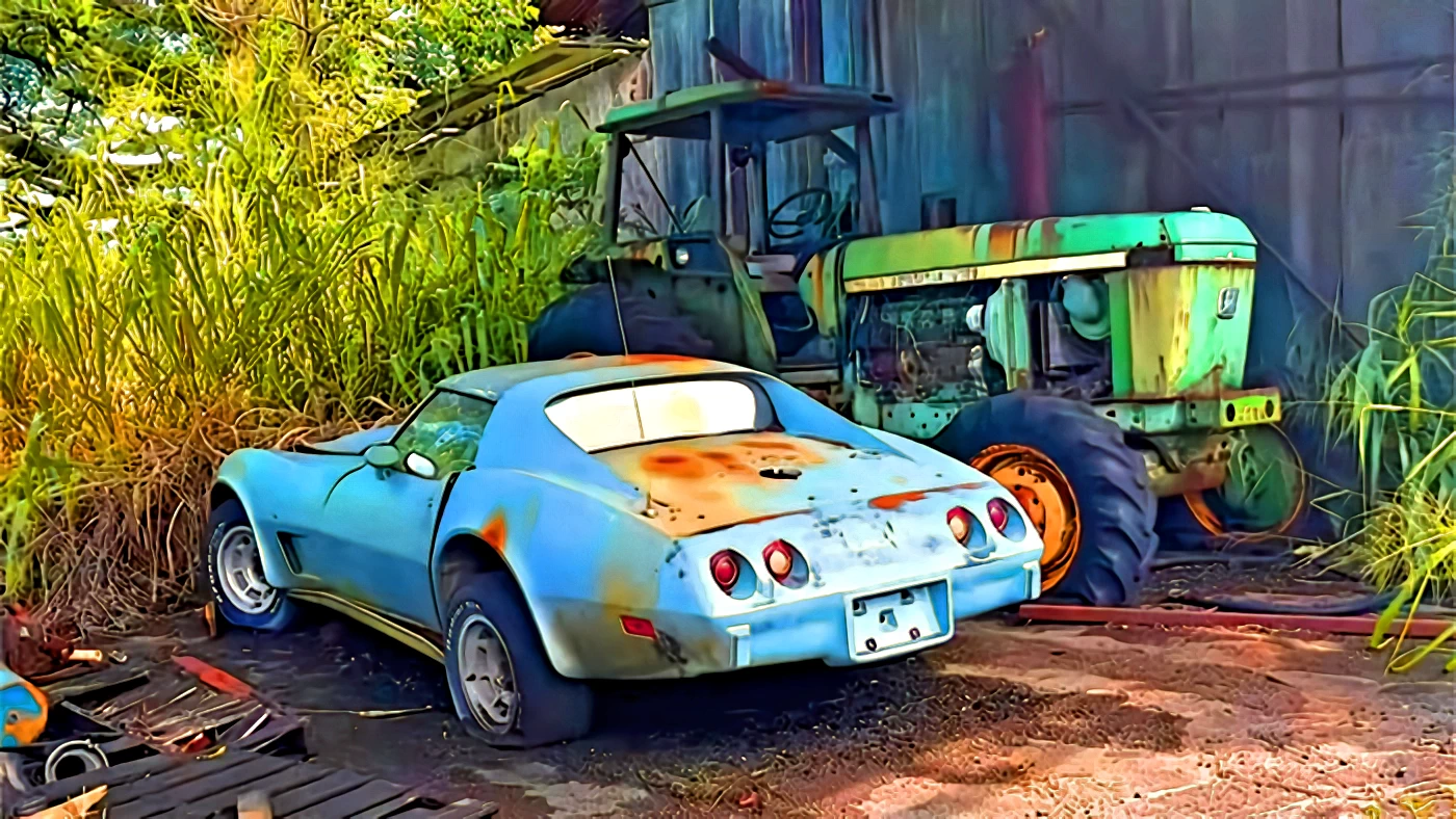Click to Enlarge-Esc to Close Corvette Generations/C3/C3 1977 barn find.webp